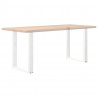 Nogi do stołu jadalnego w kształcie litery U 2 szt. Białe 70x(72-73) cm Stal