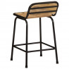 Hokery barowe 4 szt. 46x35,5x70 cm Drewno lite surowe mango