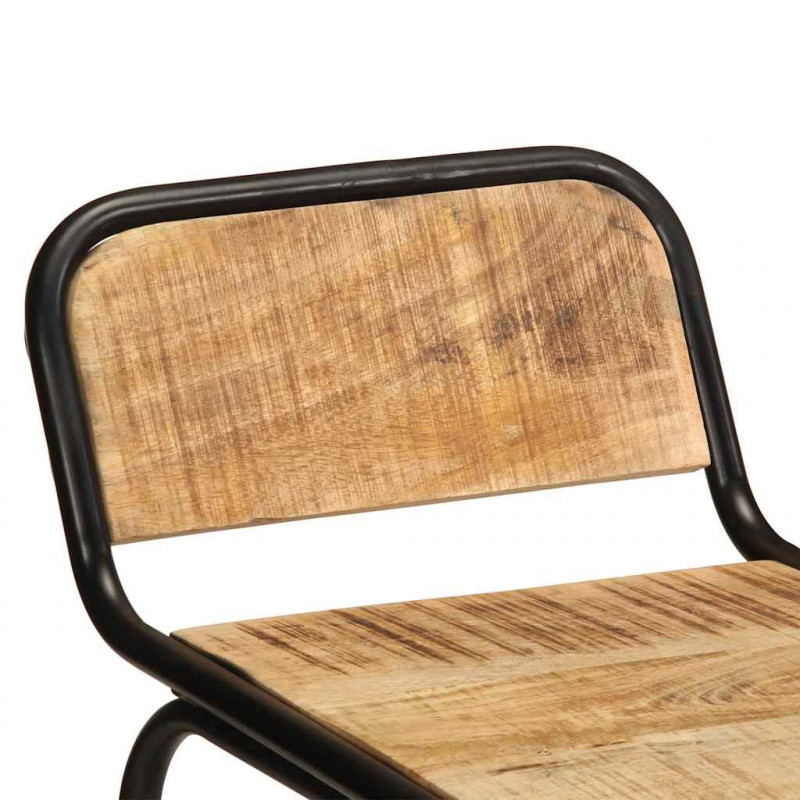 Hokery barowe 4 szt. 46x35,5x70 cm Drewno lite surowe mango