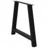 Nogi do stołu jadalnego w kształcie litery A 2 szt. Czarne 100x(72-73) cm Stal