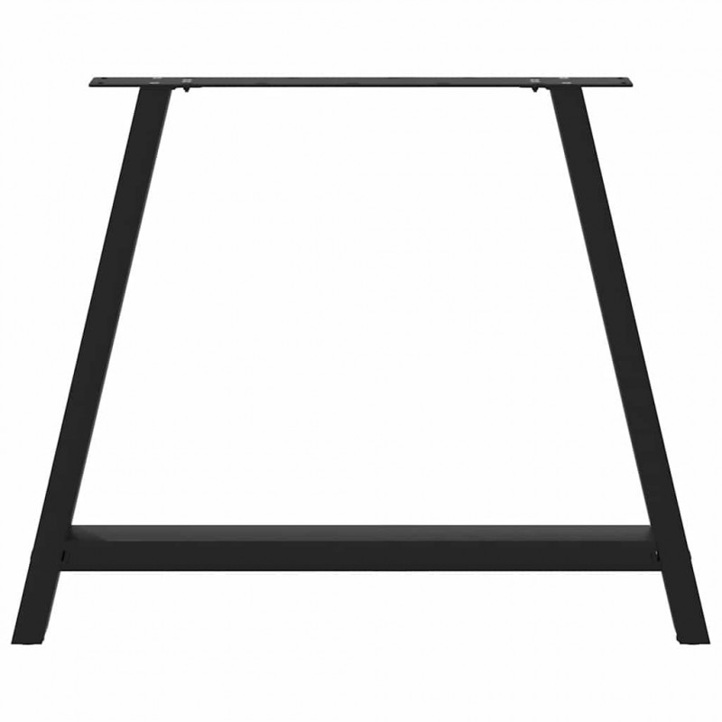 Nogi do stołu jadalnego w kształcie litery A 2 szt. Czarne 100x(72-73) cm Stal