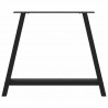 Nogi do stołu jadalnego w kształcie litery A 2 szt. Czarne 100x(72-73) cm Stal