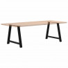 Nogi do stołu jadalnego w kształcie litery A 2 szt. Czarne 100x(72-73) cm Stal