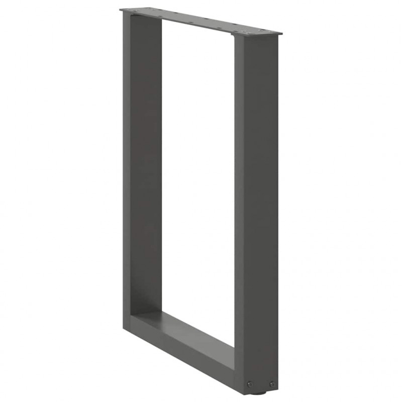 Nogi do stołu jadalnego w kształcie litery U 2 szt. Antracyt 70x(72-73) cm Stal