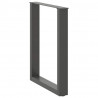 Nogi do stołu jadalnego w kształcie litery U 2 szt. Antracyt 70x(72-73) cm Stal