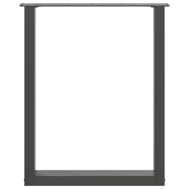 Nogi do stołu jadalnego w kształcie litery U 2 szt. Antracyt 70x(72-73) cm Stal