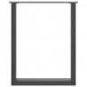 Nogi do stołu jadalnego w kształcie litery U 2 szt. Antracyt 70x(72-73) cm Stal