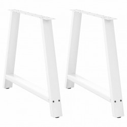 Nogi do stołu jadalnego w kształcie litery A 2 szt. Białe 100x(72-73) cm Stal