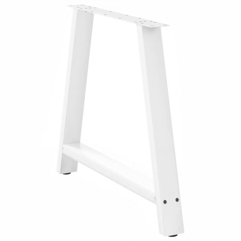Nogi do stołu jadalnego w kształcie litery A 2 szt. Białe 100x(72-73) cm Stal