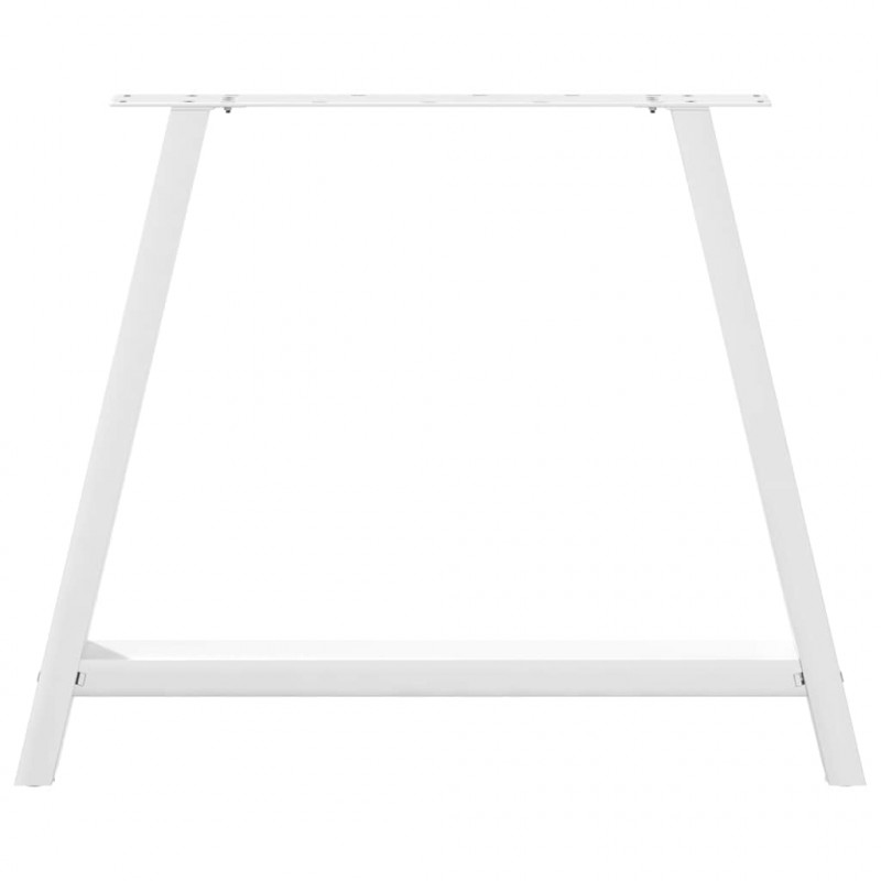 Nogi do stołu jadalnego w kształcie litery A 2 szt. Białe 100x(72-73) cm Stal