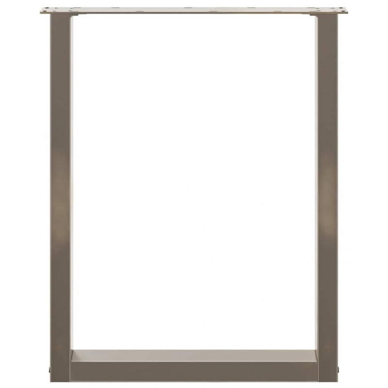 Nogi do stołu jadalnego w kształcie litery U 2 szt. Naturalna stal 70x(72-73) cm Stal