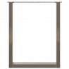 Nogi do stołu jadalnego w kształcie litery U 2 szt. Naturalna stal 70x(72-73) cm Stal