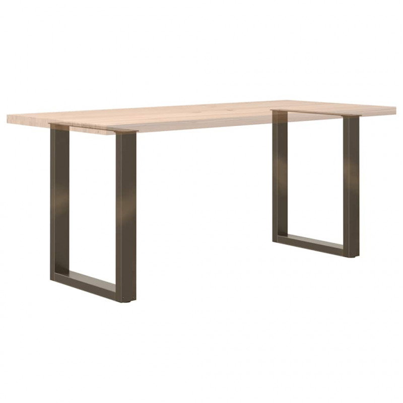 Nogi do stołu jadalnego w kształcie litery U 2 szt. Naturalna stal 70x(72-73) cm Stal