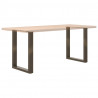 Nogi do stołu jadalnego w kształcie litery U 2 szt. Naturalna stal 70x(72-73) cm Stal