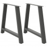 Nogi do stołu jadalnego w kształcie litery A 2 szt. Antracyt 100x(72-73) cm Stal