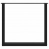 Nogi do stołu jadalnego w kształcie litery U 2 szt. Czarne 80x(72-73) cm Stal