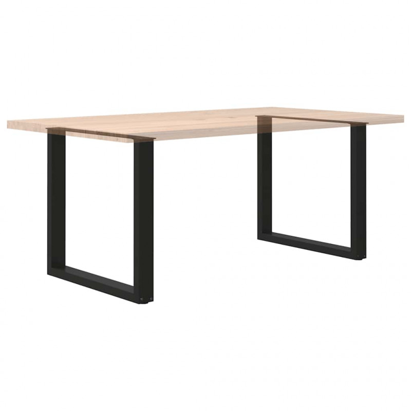 Nogi do stołu jadalnego w kształcie litery U 2 szt. Czarne 80x(72-73) cm Stal