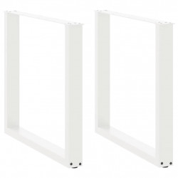 Nogi do stołu jadalnego w kształcie litery U 2 szt. Białe 80x(72-73) cm Stal