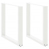 Nogi do stołu jadalnego w kształcie litery U 2 szt. Białe 80x(72-73) cm Stal