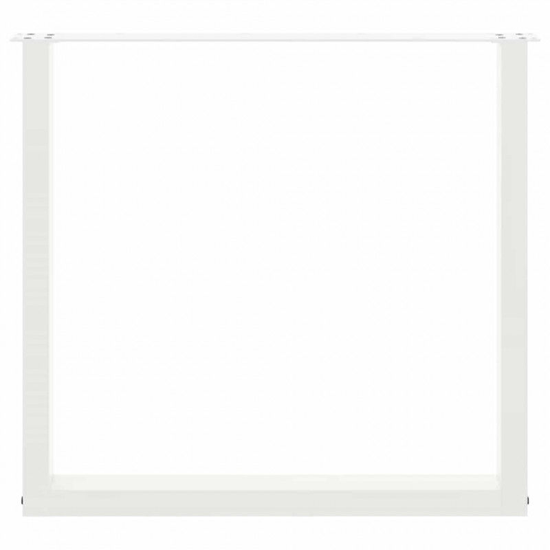 Nogi do stołu jadalnego w kształcie litery U 2 szt. Białe 80x(72-73) cm Stal