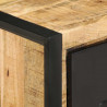 Stolik kawowy, 90x50x36 cm, surowe lite drewno mango