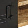 Stolik kawowy, 90x50x36 cm, surowe lite drewno mango