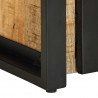 Stolik kawowy, 90x50x36 cm, surowe lite drewno mango