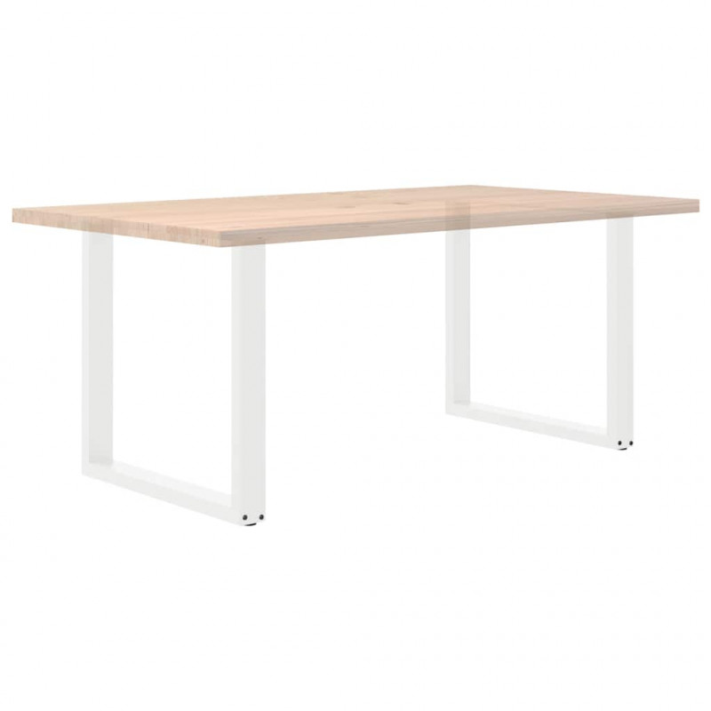 Nogi do stołu jadalnego w kształcie litery U 2 szt. Białe 80x(72-73) cm Stal