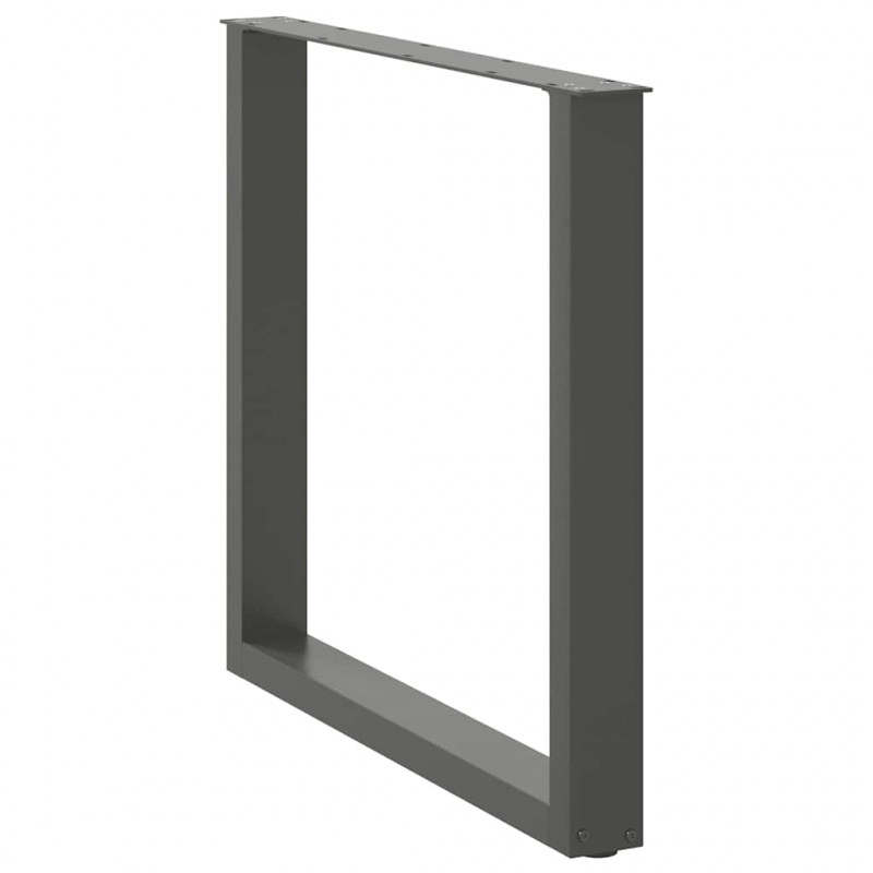 Nogi do stołu jadalnego w kształcie litery U 2 szt. Antracyt 80x(72-73) cm Stal