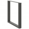 Nogi do stołu jadalnego w kształcie litery U 2 szt. Antracyt 80x(72-73) cm Stal