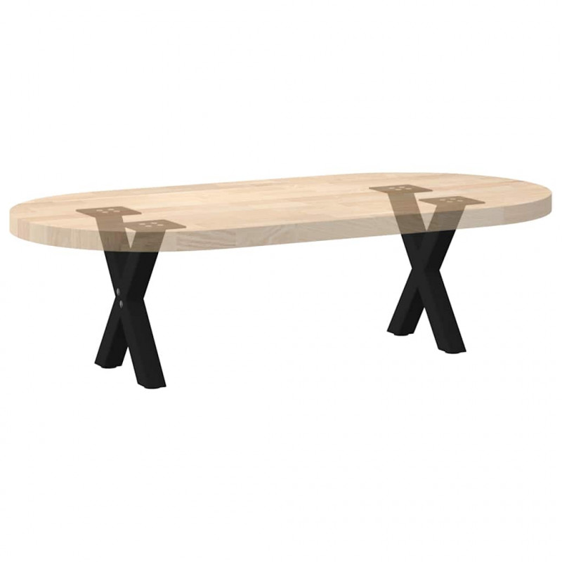 Nogi do stolika kawowego w kształcie litery X 2 szt. Czarne 30x(30-31) cm Stal