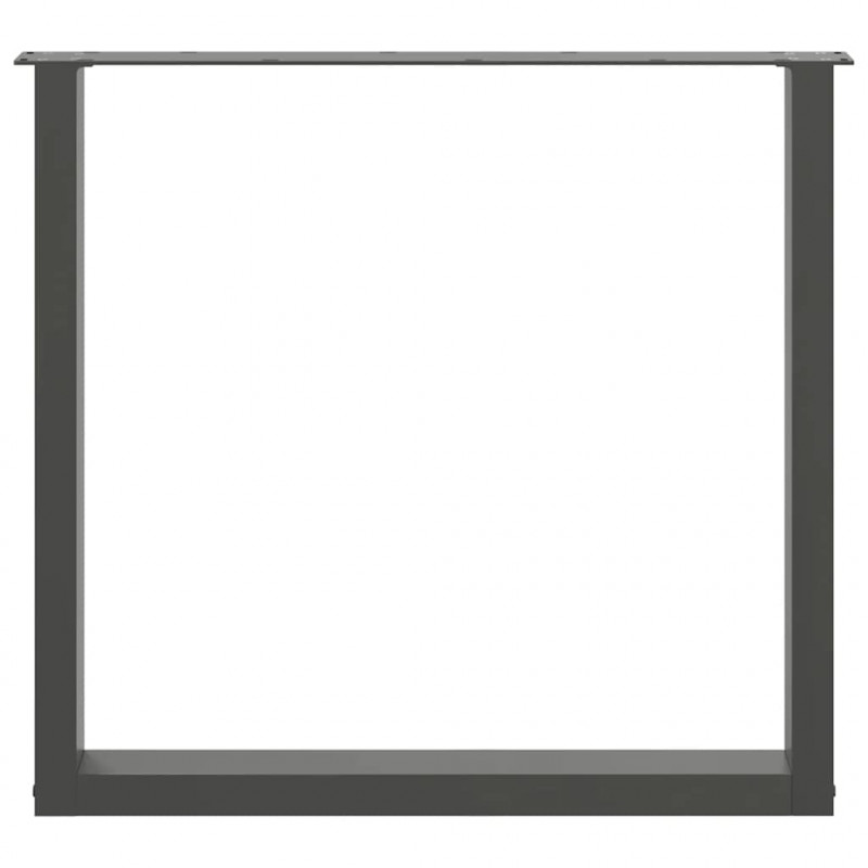 Nogi do stołu jadalnego w kształcie litery U 2 szt. Antracyt 80x(72-73) cm Stal