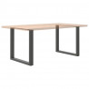 Nogi do stołu jadalnego w kształcie litery U 2 szt. Antracyt 80x(72-73) cm Stal
