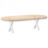 Nogi do stolika kawowego w kształcie litery X 2 szt. Białe 30x(30-31) cm Stal