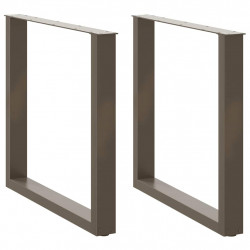 Nogi do stołu jadalnego w kształcie litery U 2 szt. Naturalna stal 80x(72-73) cm Stal