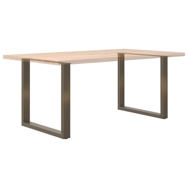 Nogi do stołu jadalnego w kształcie litery U 2 szt. Naturalna stal 80x(72-73) cm Stal