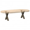 Nogi do stolika kawowego w kształcie litery X 2 szt. Naturalna stal 30x(30-31) cm Stal
