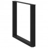 Nogi do stołu jadalnego w kształcie litery U 2 szt. Czarne 90x(72-73) cm Stal