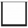 Nogi do stołu jadalnego w kształcie litery U 2 szt. Czarne 90x(72-73) cm Stal