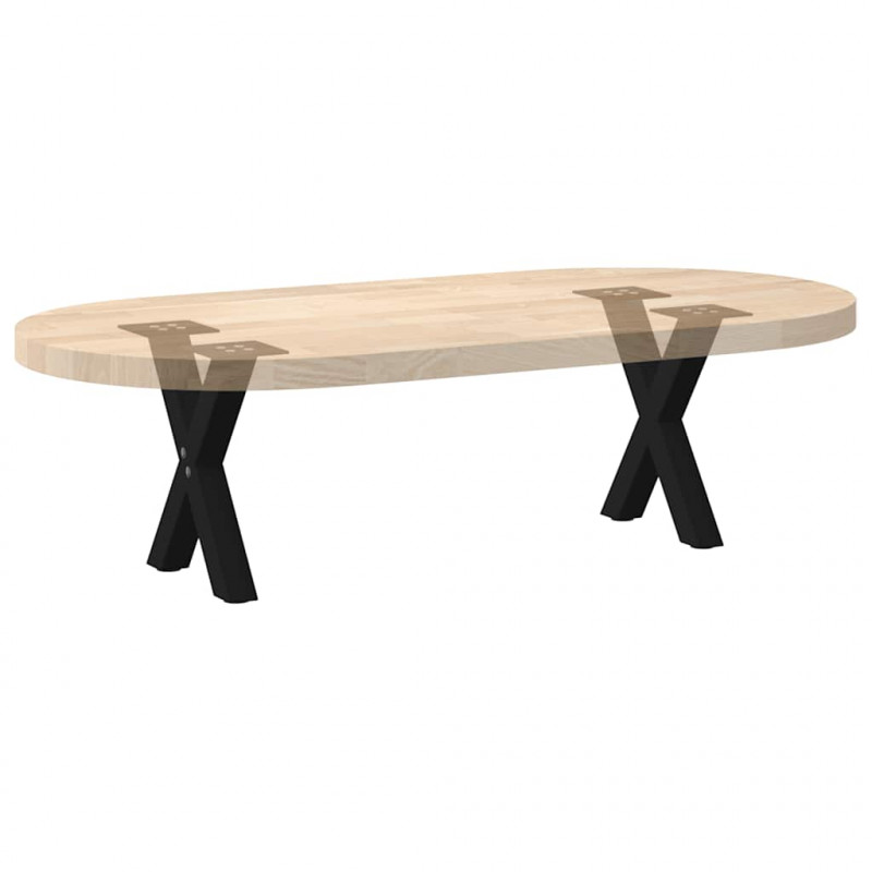 Nogi do stolika kawowego w kształcie litery X 2 szt. Czarne 37x(30-31) cm Stal