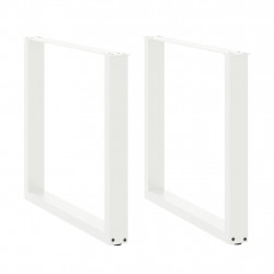 Nogi do stołu jadalnego w kształcie litery U 2 szt. Białe 90x(72-73) cm Stal