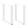Nogi do stołu jadalnego w kształcie litery U 2 szt. Białe 90x(72-73) cm Stal