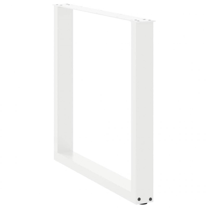 Nogi do stołu jadalnego w kształcie litery U 2 szt. Białe 90x(72-73) cm Stal