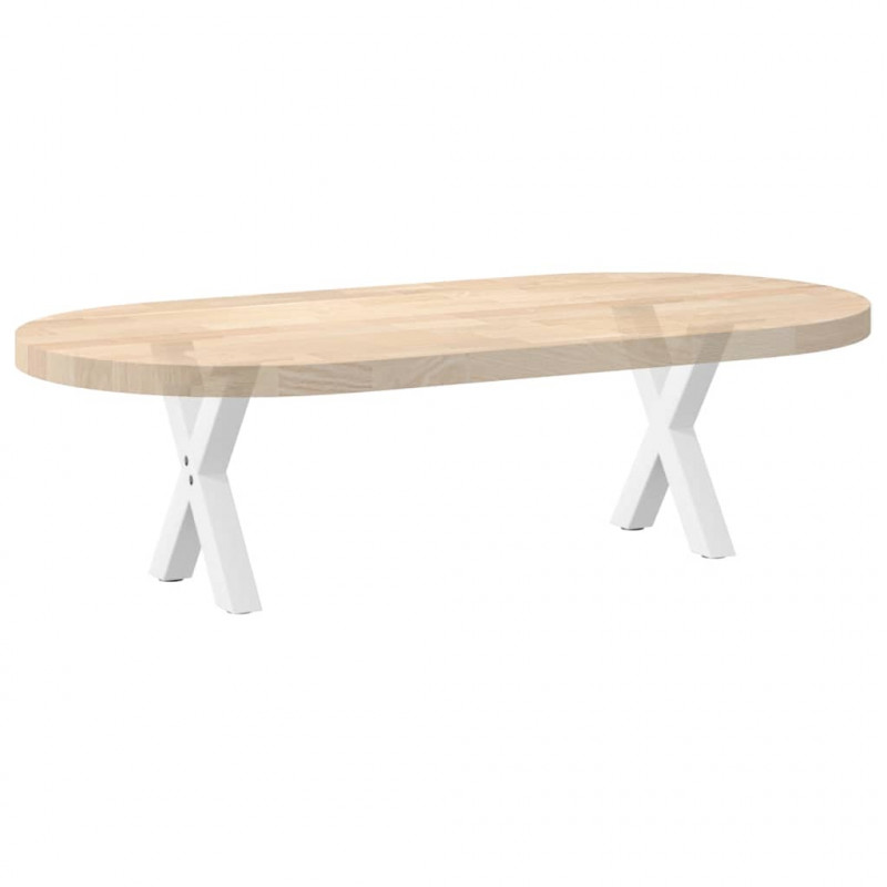 Nogi do stolika kawowego w kształcie litery X 2 szt. Białe 37x(30-31) cm Stal