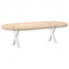 Nogi do stolika kawowego w kształcie litery X 2 szt. Białe 37x(30-31) cm Stal