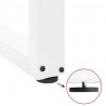 Nogi do stołu jadalnego w kształcie litery U 2 szt. Białe 90x(72-73) cm Stal