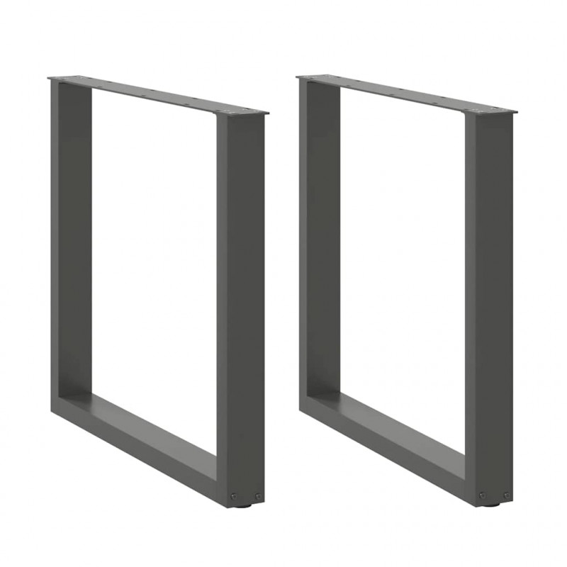 Nogi do stołu jadalnego w kształcie litery U 2 szt. Antracyt 90x(72-73) cm Stal