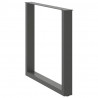 Nogi do stołu jadalnego w kształcie litery U 2 szt. Antracyt 90x(72-73) cm Stal