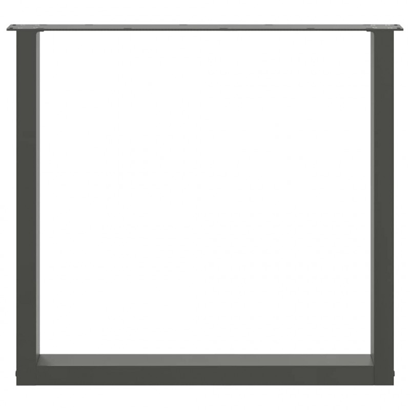 Nogi do stołu jadalnego w kształcie litery U 2 szt. Antracyt 90x(72-73) cm Stal