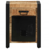Szafka nocna, 40x30x50 cm, lite, surowe drewno mango